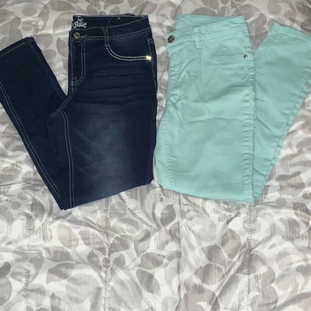 2 pairs of Justice jeans